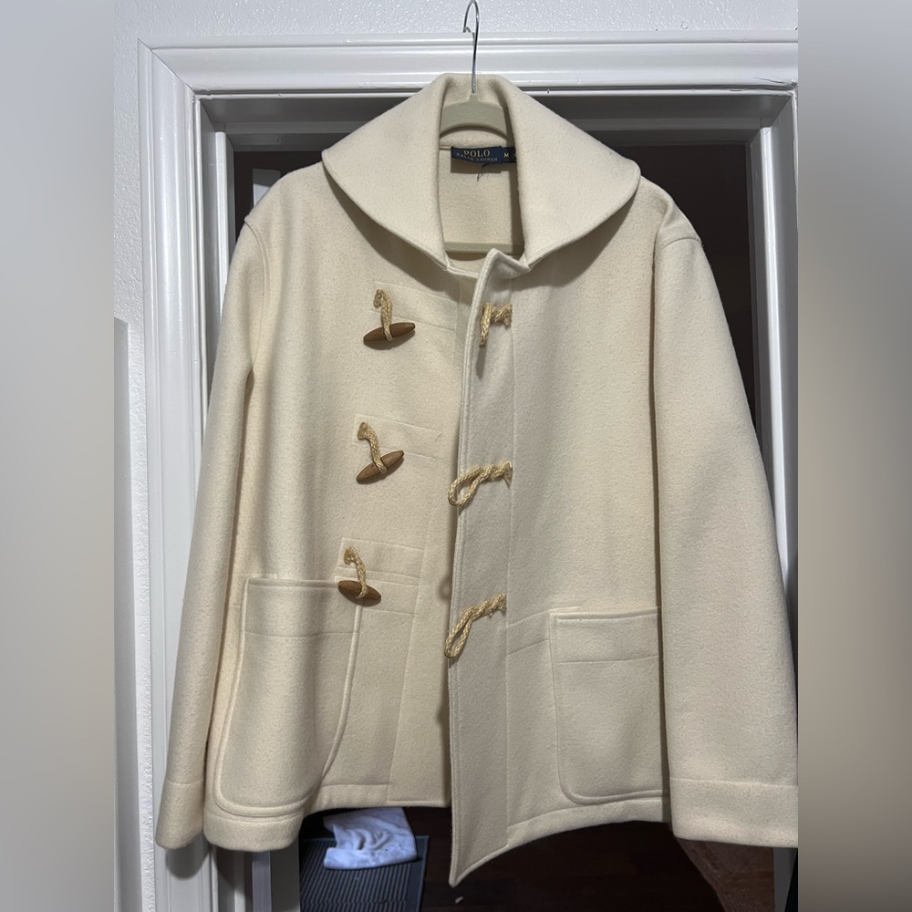 Ralph Lauren White Toggle Coat